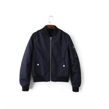 LOVEMI Jackets Navy Blue / M Lovemi -  Stand collar flight jacket