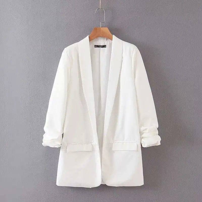 LOVEMI Jackets White / XS Lovemi -  Two-color leisure suit Jacket with Autumn Sleeve