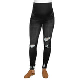 LOVEMI  Jeans Black / 2XL Lovemi -  Ripped maternal jeans