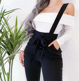 LOVEMI  Jeans Lovemi -  Women's high waist casual jumpsuit suspenders