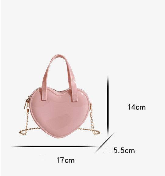 Kids Heart Silicone Candy Color One Shoulder Crossbody Bag-4
