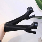 Knee-high boots for women thigh-high boots for women shoe-Black-1