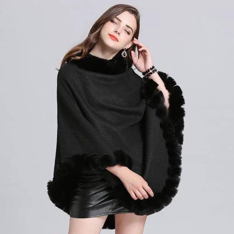 Knit sweater cloak shawl coat women-11