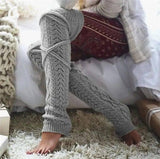 Knitted Stockings-Light Gray-5