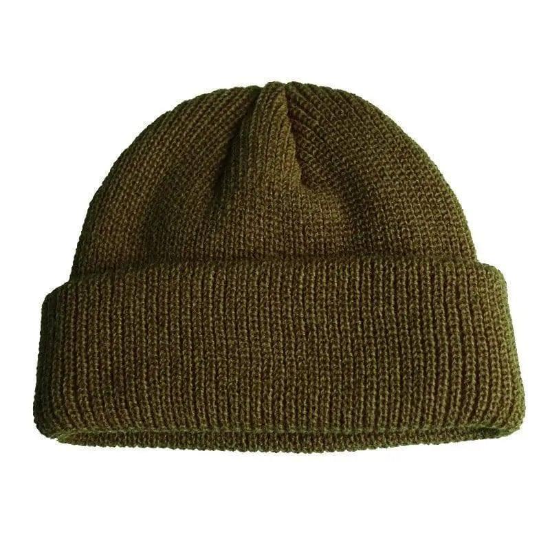 Knitted Woolen Cap Men And Women Melon Leather Cap-OrangeB-14