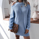 Knitwear College Sweaters Sweater For Women Long Blue Gray-4