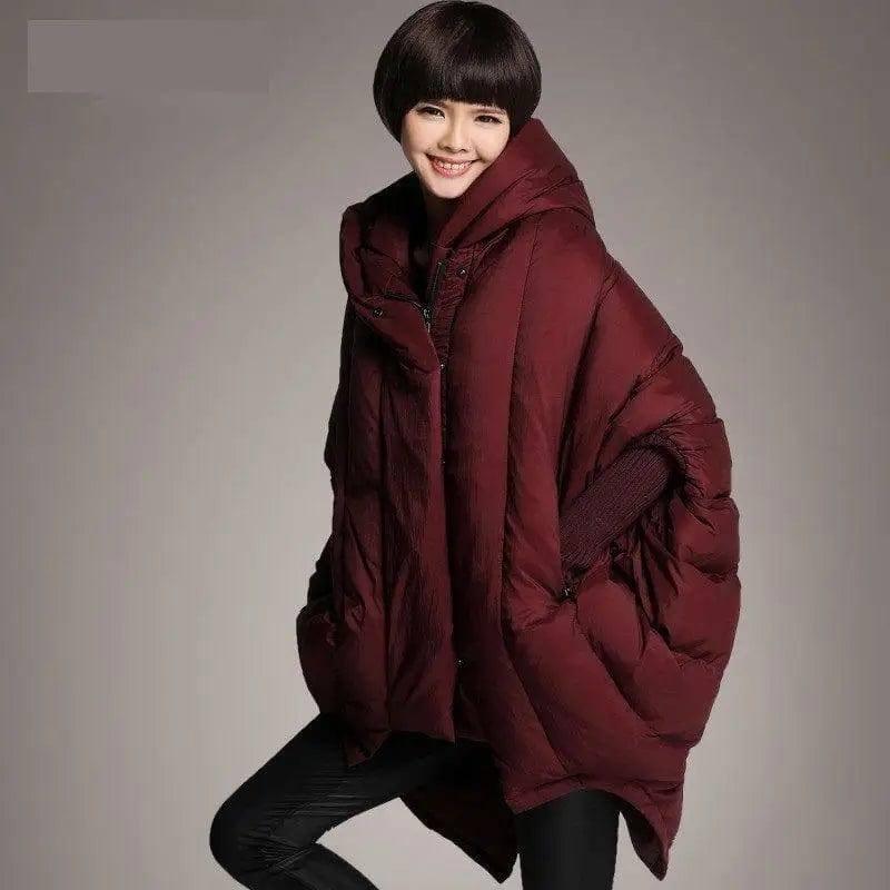 Ladies Loose Pocket Hooded Cloak Jacket-6