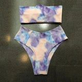 Ladies split swimsuit-Purple-2