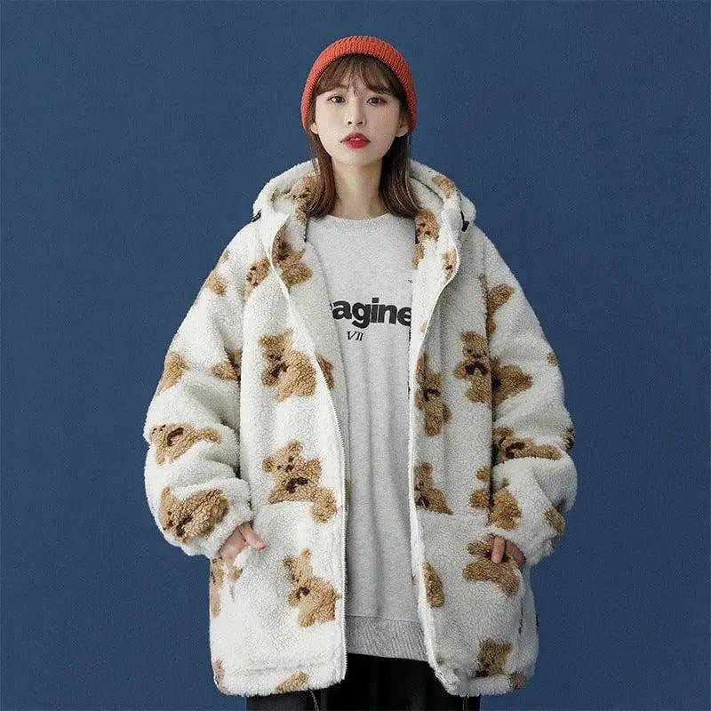 Lamb fur bear cotton coat-1