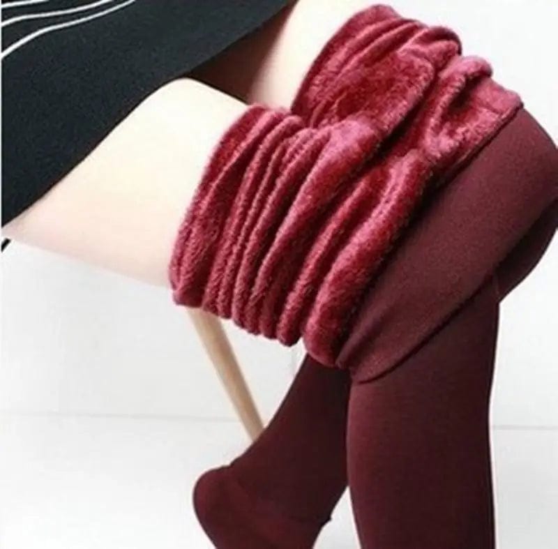 LOVEMI  Leggings Wine Red / 300g Lovemi -  Plus velvet pearl velvet warm leggings