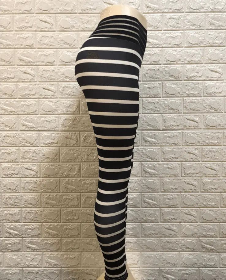 LOVEMI  Leggings XL / Black Lovemi -  Printed fish silk elastic waist yoga hip high waist leggings