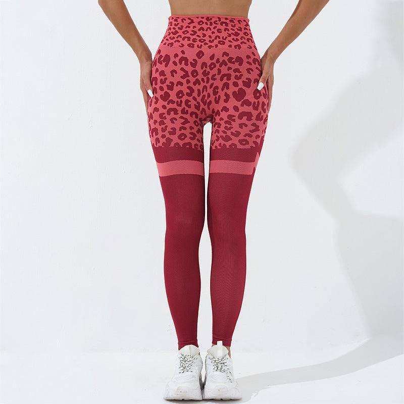 Leopard Print Fitness Pants For Women High Waist Butt-5