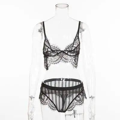 Lingerie Lace Split Underwear Set-7