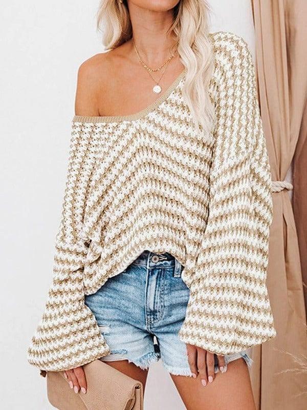 Loose Knitted Sweater Pullover For Women-10