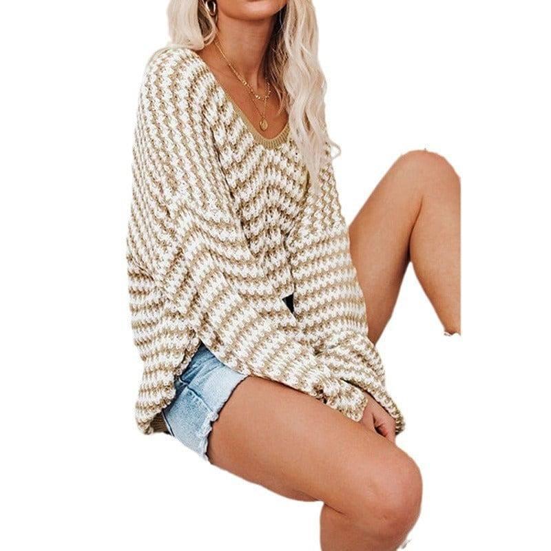 Loose Knitted Sweater Pullover For Women-2
