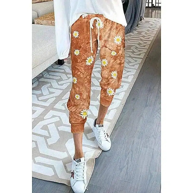 LOVEMI - Lovemi - Loose Printed Home Pants Casual Pants