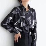 LOVEMI - Lovemi - All-match Shirt, Chiffon Shirt, Three-quarter