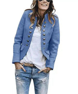 Lovemi -  Autumn and winter fashion button blazer Sweaters LOVEMI Sky blue S 