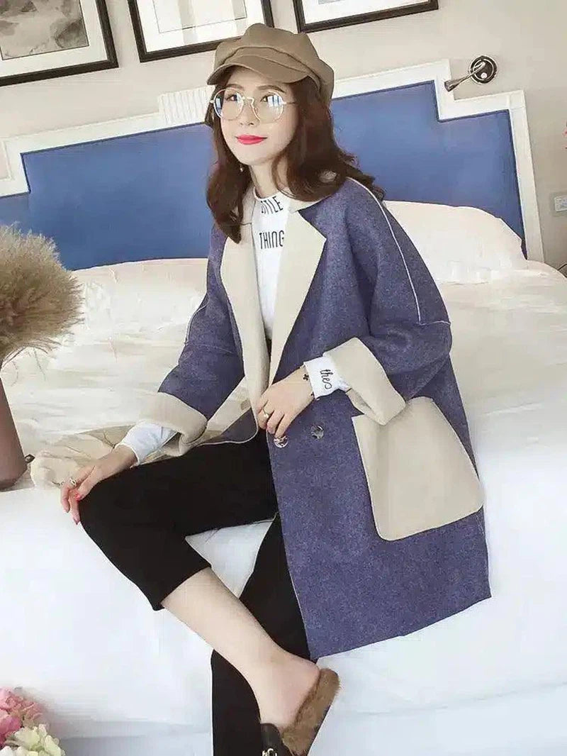 LOVEMI - Lovemi - Autumn and winter woolen coat female long section