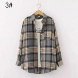 LOVEMI - Lovemi - Autumn Ten-Color Plaid Shirt Women'S Long-Sleeved