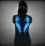 LOVEMI - Lovemi - Blue Butterfly Women Tshirt