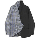 LOVEMI - Lovemi - Button-stitched check suit