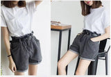 LOVEMI - Lovemi - Calyx elastic waist denim shorts female summer