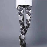 Camouflage Slim Stretch Tight Yoga Pants Pencil Pants-White grey camouflage-4