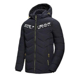 Casual hooded down jacket-Royal Blue-4