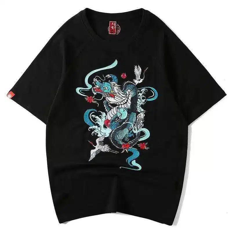 LOVEMI - Lovemi - Chinese dragon loose short sleeve