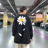 Lovemi -  Chrysanthemum sweater couple hip-hop coat Outerwear & Jackets Men LOVEMI Black S 