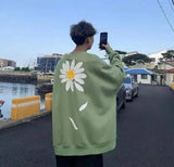 Lovemi -  Chrysanthemum sweater couple hip-hop coat Outerwear & Jackets Men LOVEMI Green S 