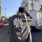 Lovemi -  Chrysanthemum sweater couple hip-hop coat Outerwear & Jackets Men LOVEMI Grey S 