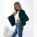 Lovemi -  Coat in irregular wool Sweaters LOVEMI Green S 