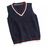 LOVEMI - Lovemi - College Style Knitted Vest Women's Vest Sweater