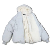 LoveMi - Couple's Cotton Wool Lamb Velvet Jacket - Unisex WDown jacket LOVEMI M Whisper Gray 