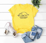 Lovemi -  Cute Cat Tshirt top LOVEMI Yellow S 