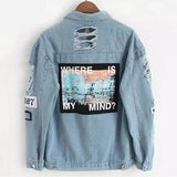 LOVEMI - Lovemi - Denim jacket printed patch