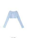 LOVEMI - Lovemi - Designed Hot Girl Top Shoulder Long Sleeve T-shirt