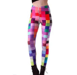 LOVEMI - Lovemi - Digital printed color plaid sexy leggings