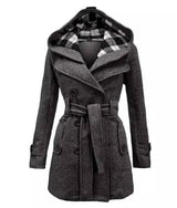 Lovemi -  Double-breasted mid-length coat trench coat LOVEMI Gray S 
