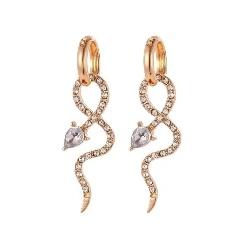 European And American Style Snake Earrings-1