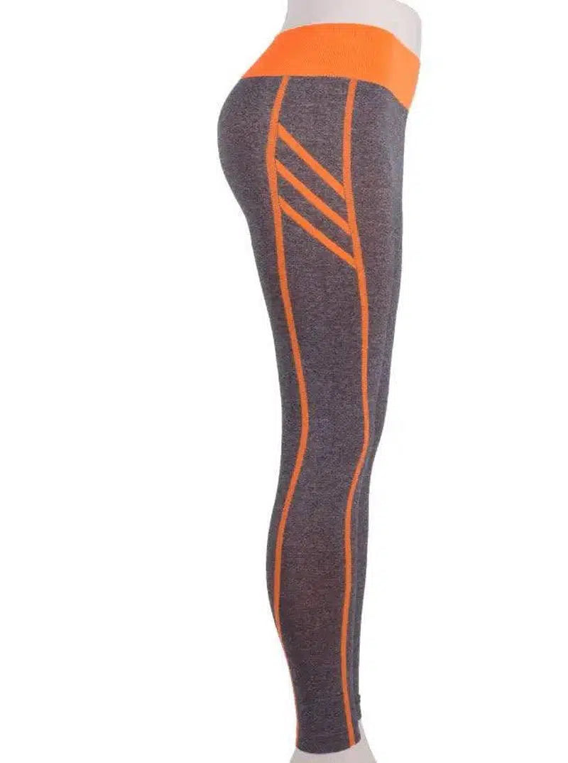 Explosion models Europe and the United States hip yoga pants-Orange-7