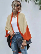 LOVEMI - Lovemi - Fashion Color-block Knitted Cardigan Sweater Coat