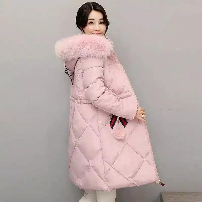 Fashion cotton-padded clothes autumn and winter new Korean-Pink-3