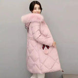 Fashion cotton-padded clothes autumn and winter new Korean-Pink-3