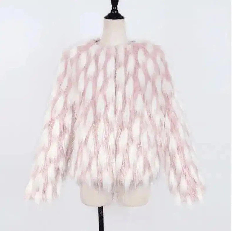 Fashion imitation fur coat female autumn and winter new warm-S-2