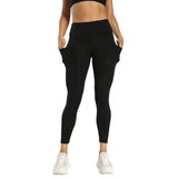 Fashion Stitching High Waist Yoga Pants-Black-1