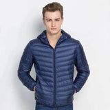 Fashionable And Simple Men's Lightweight Down Jacket-Navy Blue-4