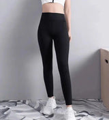 Fitness pants with pockets-Black-4